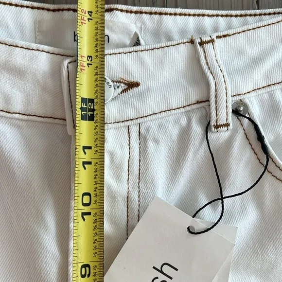 🆕 BA&amp;SH Soul Lady Wide Leg High Waist Cotton Ecru Jeans Sz M &amp; L