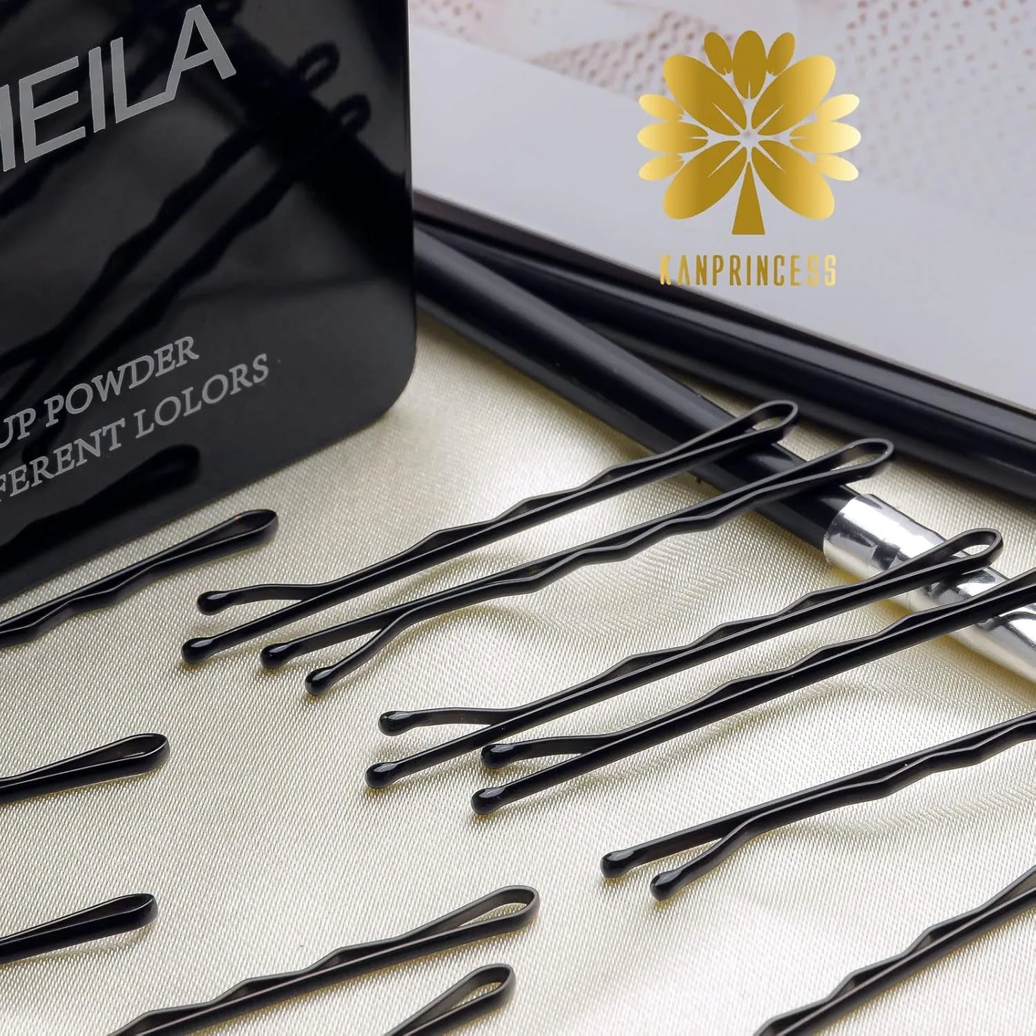 100PCS 2Inches Hair Pins Kit Secure Hold Bobby Pins Clips for Women Girls and Hairdressing Salon with Clear Storage Box(Black)