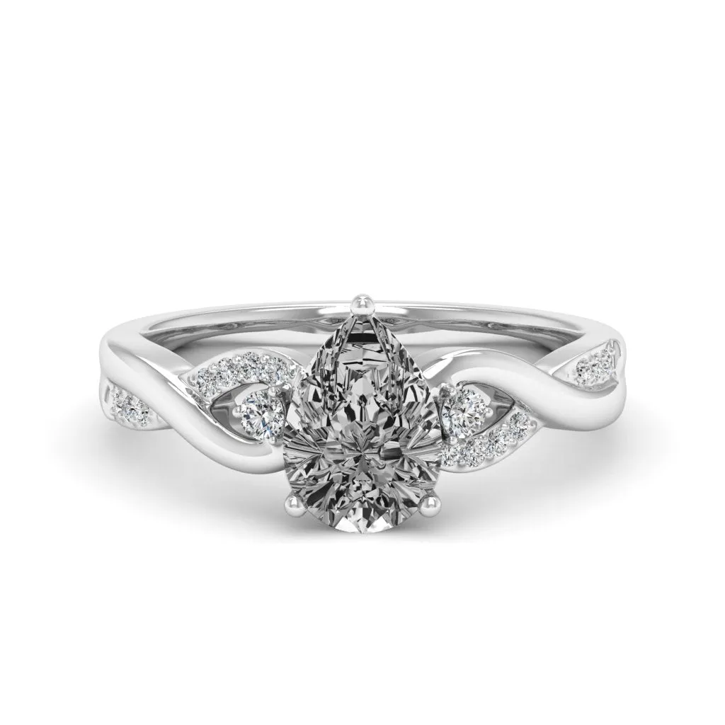 1.63 d.e.w cts Heidi Moissanite Ring