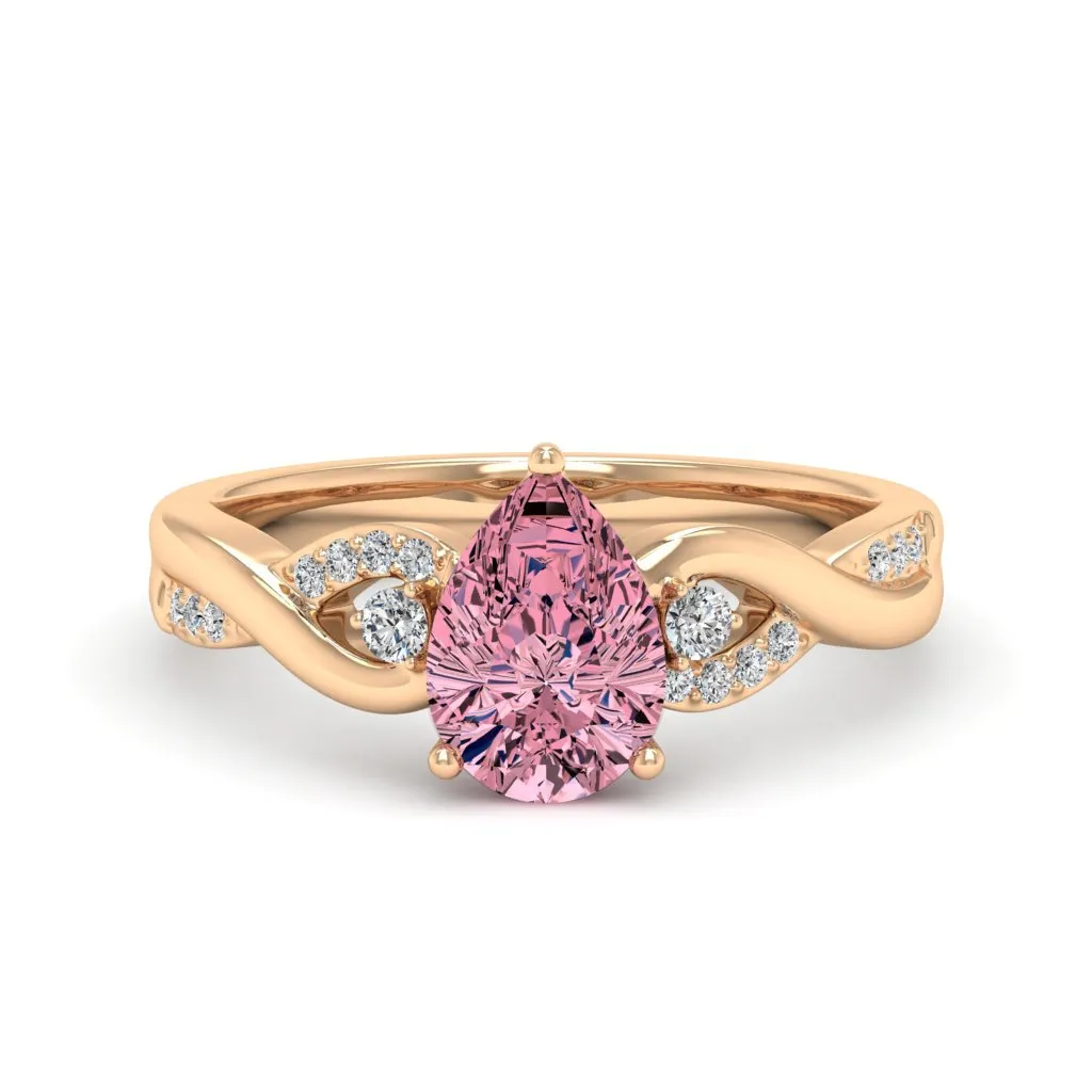 1.63 d.e.w cts Heidi Moissanite Ring