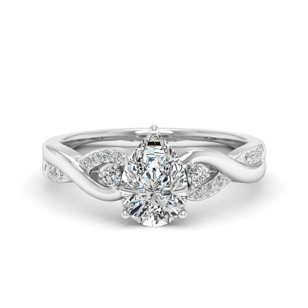 1.63 d.e.w cts Heidi Moissanite Ring