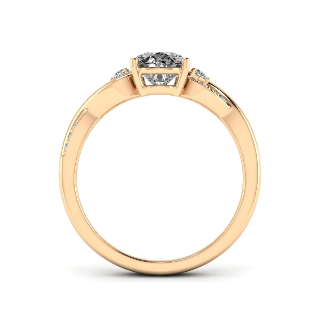 1.63 d.e.w cts Heidi Moissanite Ring