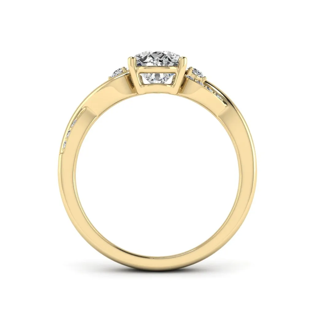 1.63 d.e.w cts Heidi Moissanite Ring