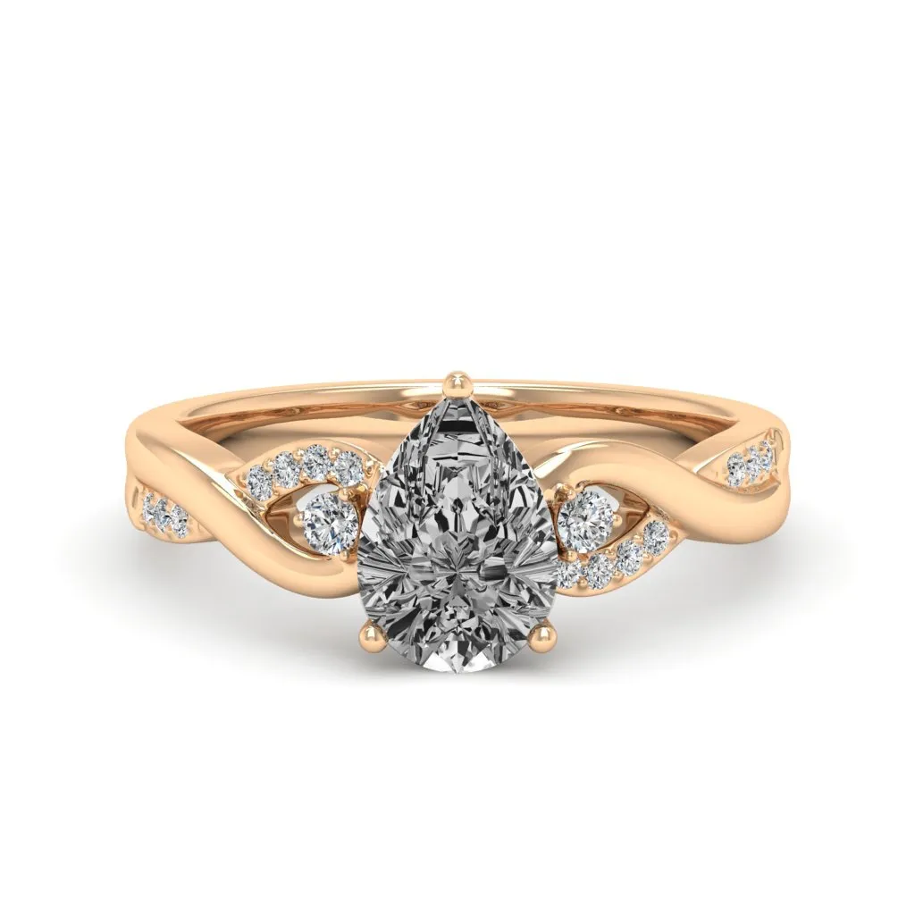 1.63 d.e.w cts Heidi Moissanite Ring