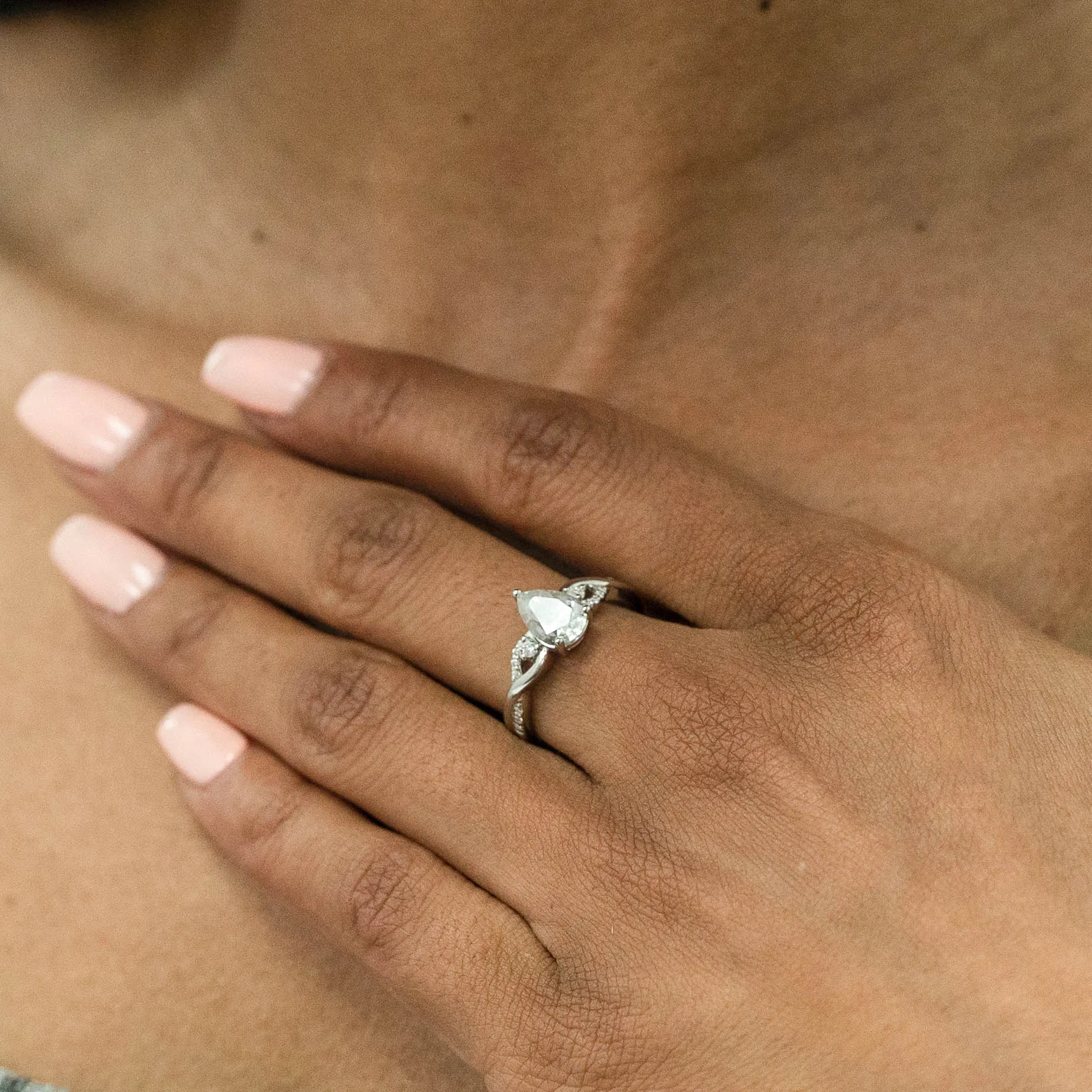 1.63 d.e.w cts Heidi Moissanite Ring