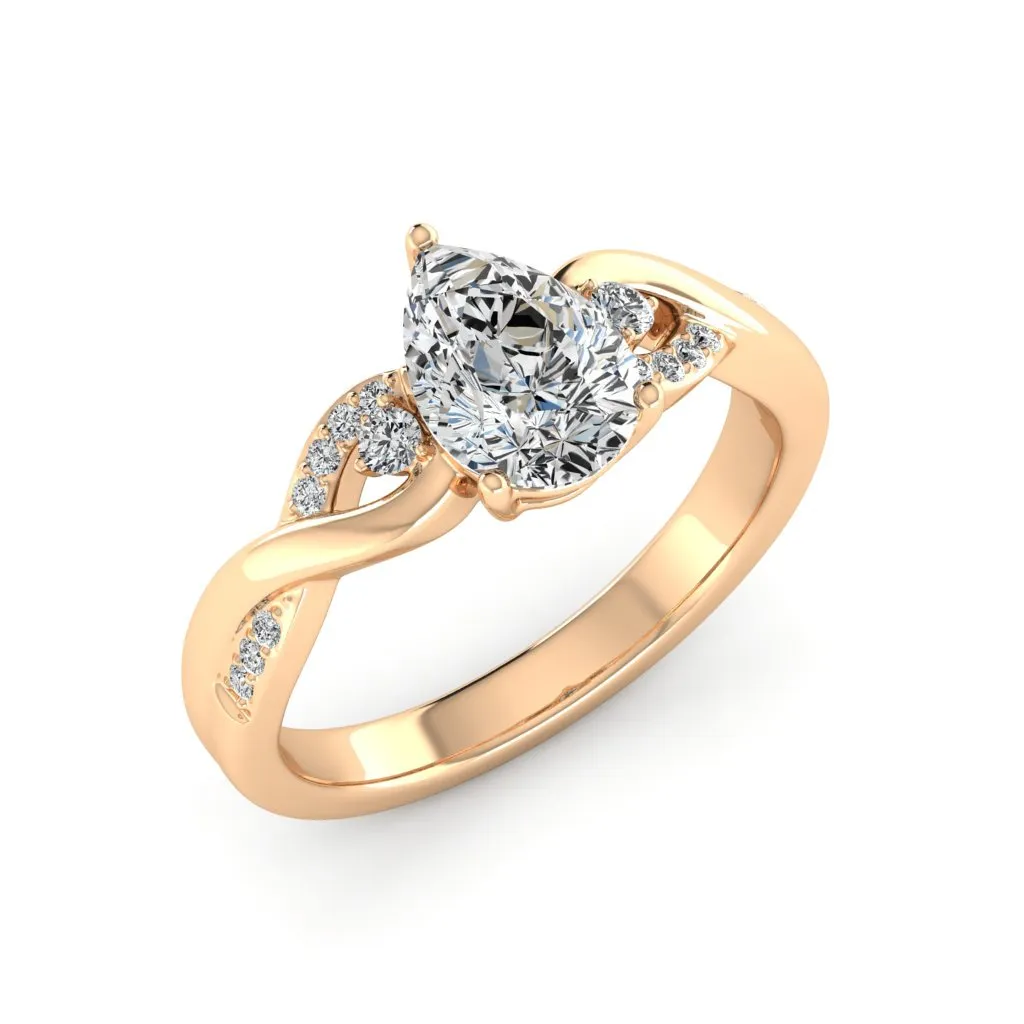 1.63 d.e.w cts Heidi Moissanite Ring