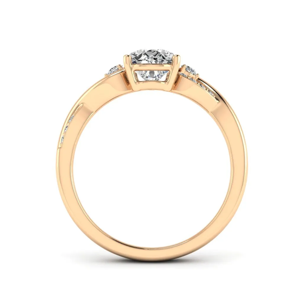 1.63 d.e.w cts Heidi Moissanite Ring