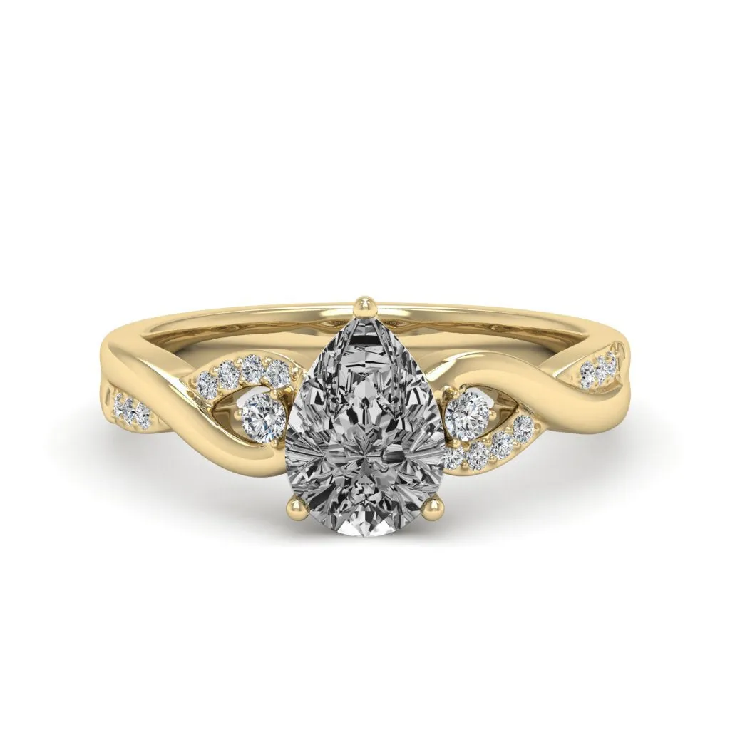 1.63 d.e.w cts Heidi Moissanite Ring