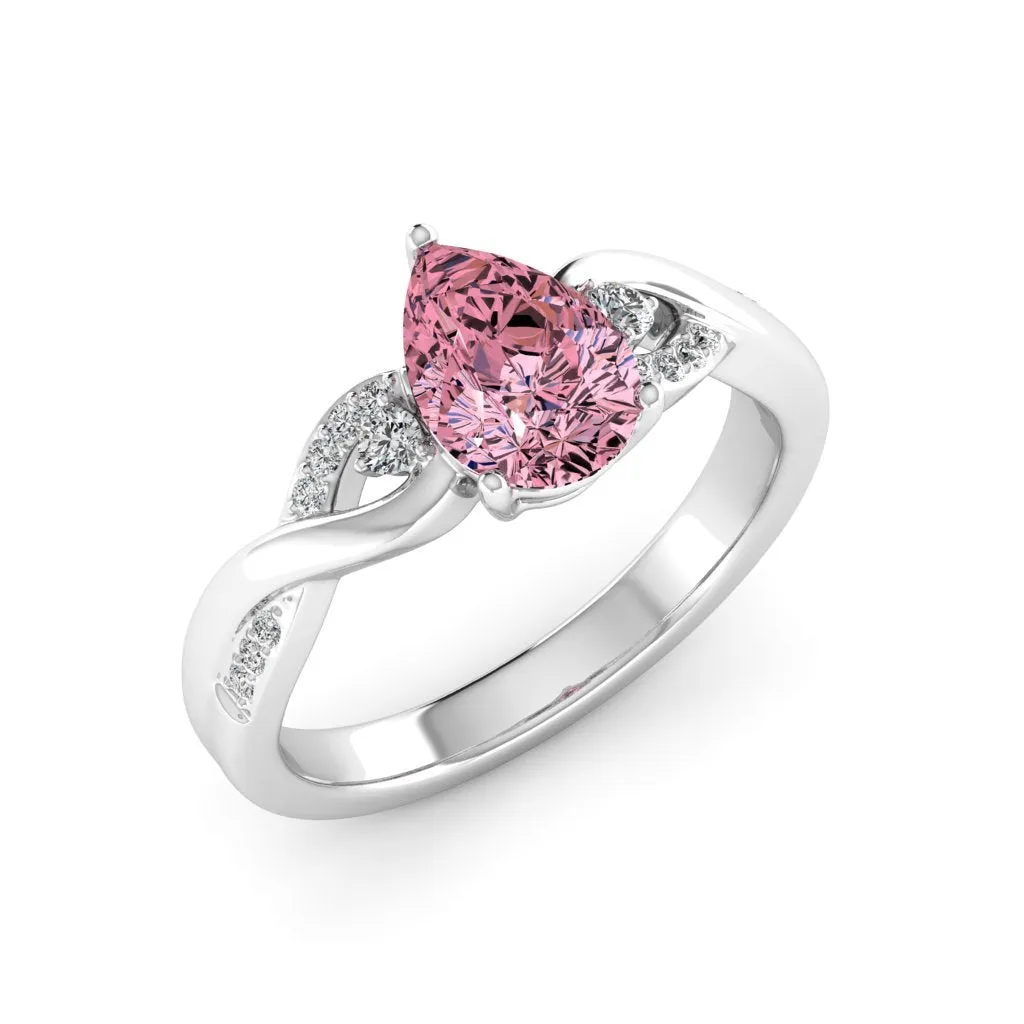 1.63 d.e.w cts Heidi Moissanite Ring