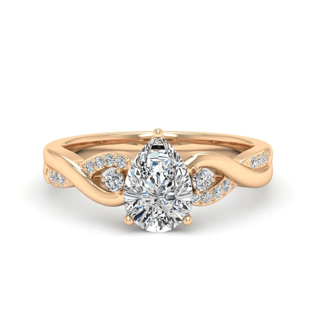 1.63 d.e.w cts Heidi Moissanite Ring