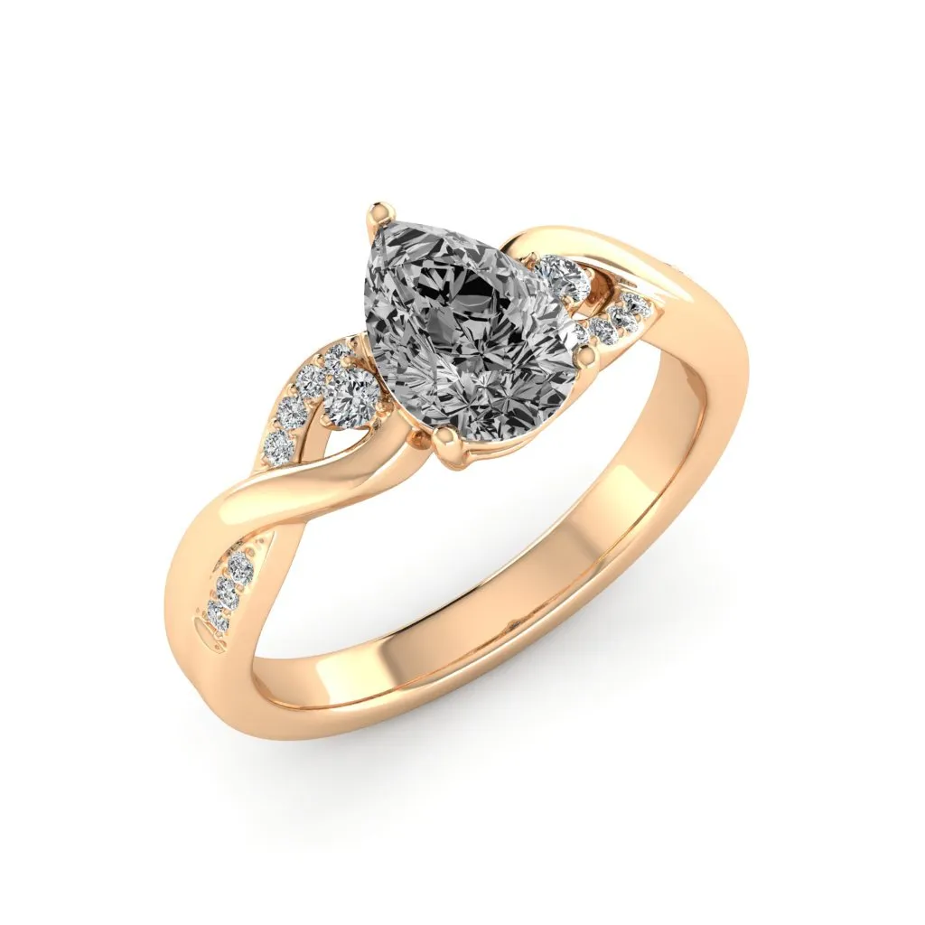 1.63 d.e.w cts Heidi Moissanite Ring