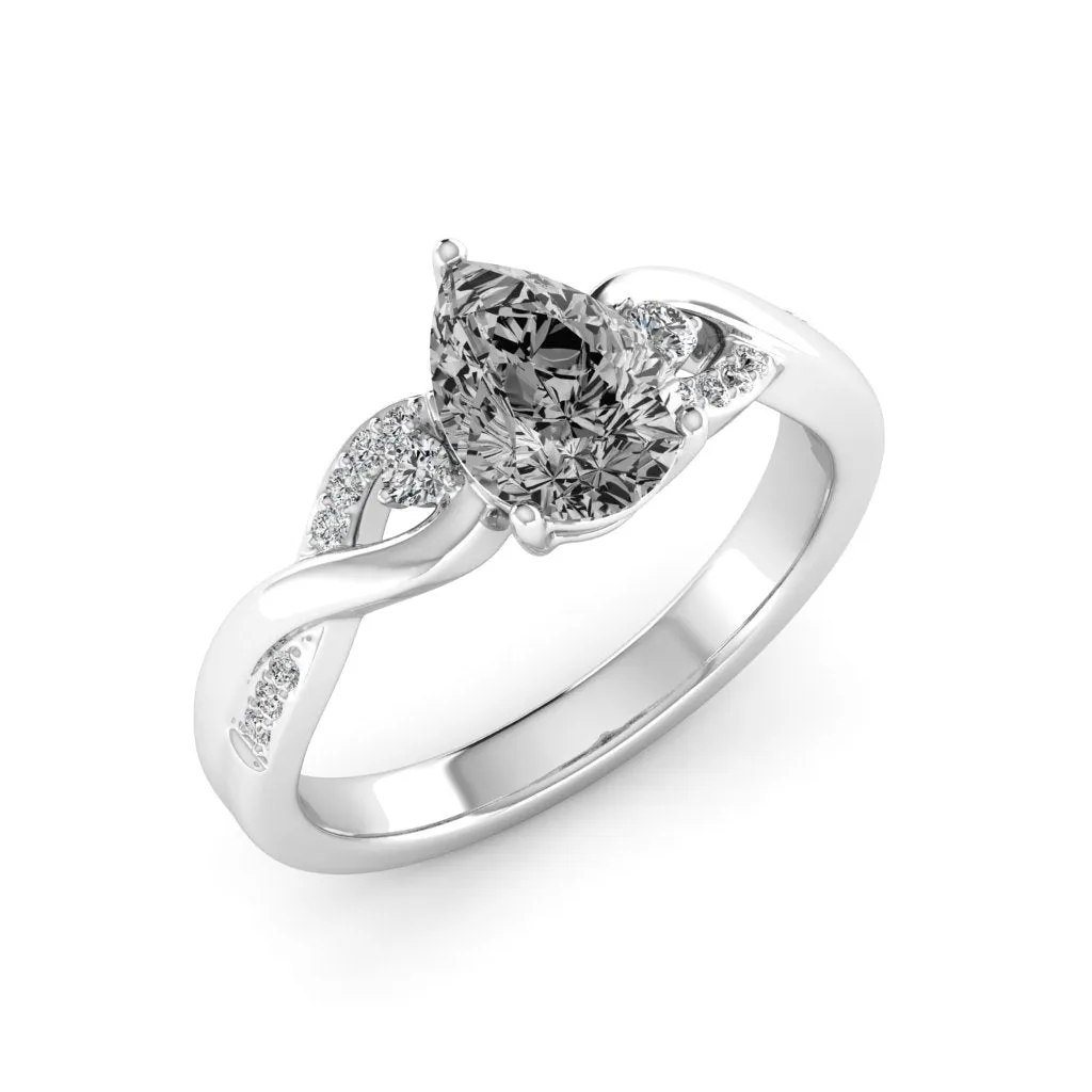 1.63 d.e.w cts Heidi Moissanite Ring