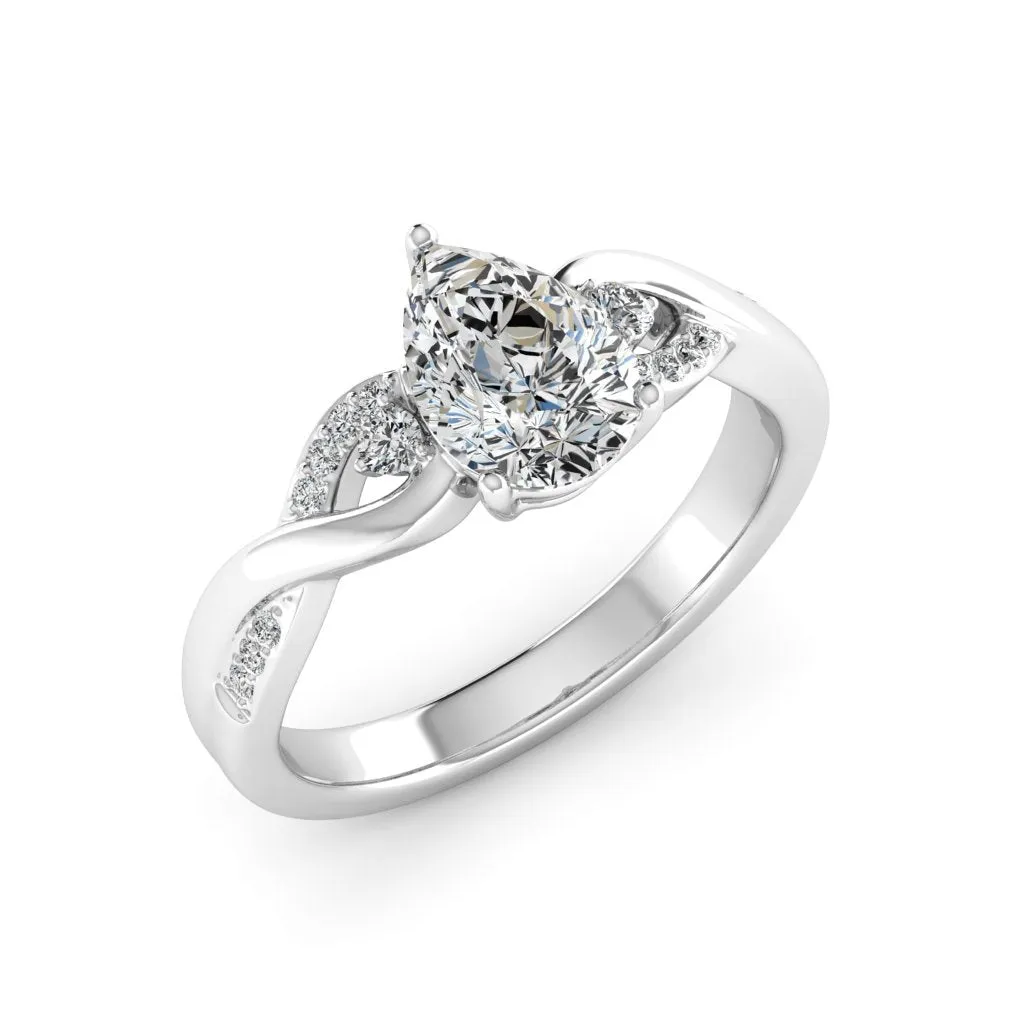 1.63 d.e.w cts Heidi Moissanite Ring