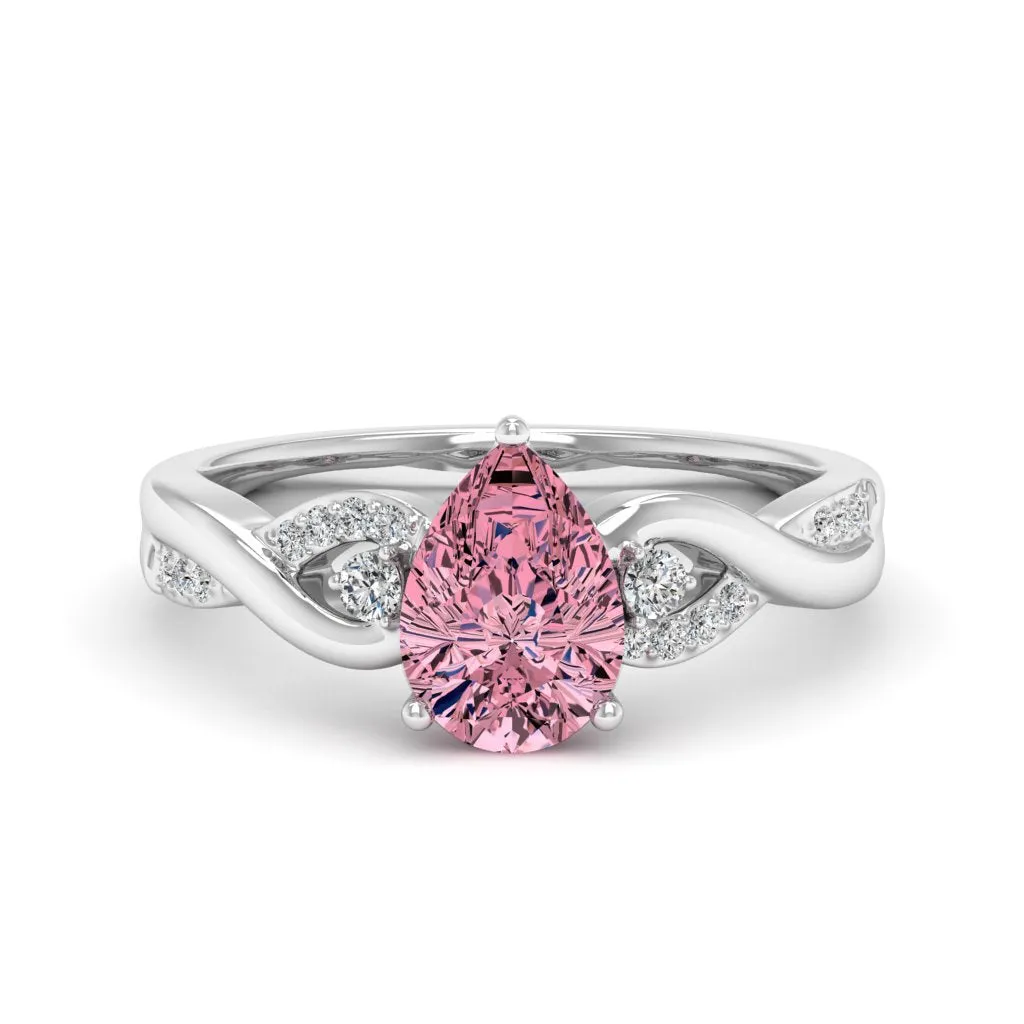 1.63 d.e.w cts Heidi Moissanite Ring