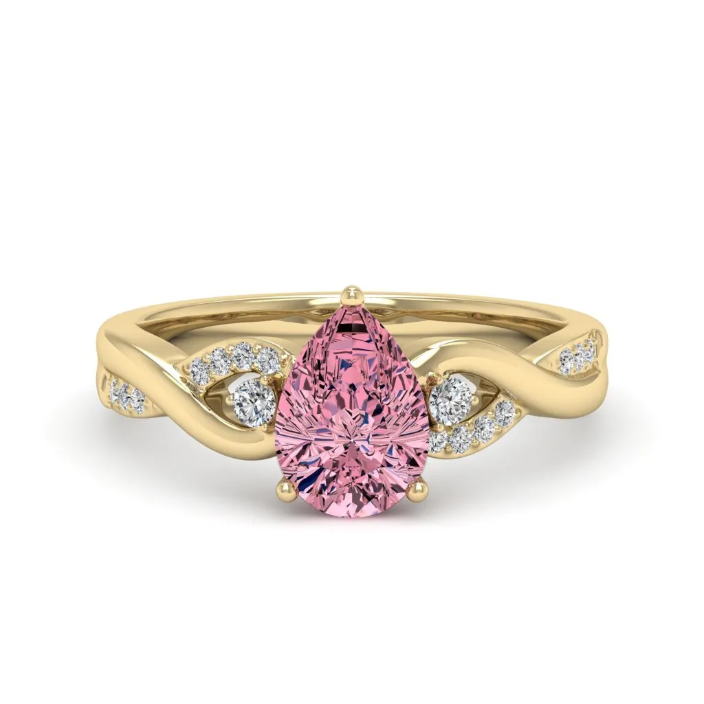 1.63 d.e.w cts Heidi Moissanite Ring