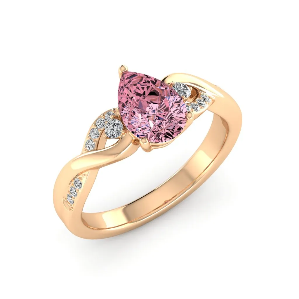 1.63 d.e.w cts Heidi Moissanite Ring