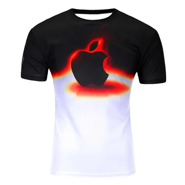 2018 High Quality Water Droplets Move Printed 3D T-shirts Punk 3D Short Sleeve T-Shirt M-4XL /6 style Men's T-Shirts