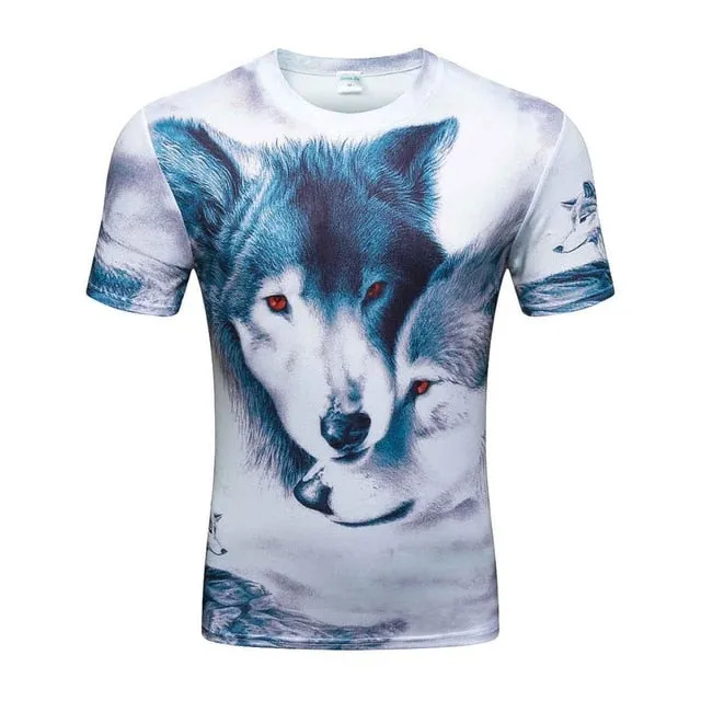 2018 High Quality Water Droplets Move Printed 3D T-shirts Punk 3D Short Sleeve T-Shirt M-4XL /6 style Men's T-Shirts
