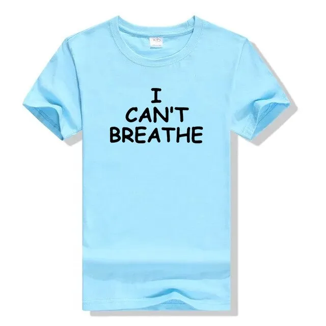 2020 Women Men Tops Cotton T Shirt George Floyd I Cant Breathe Sayings Black History Black Lives Matter Tumblr Graphic T Shirts