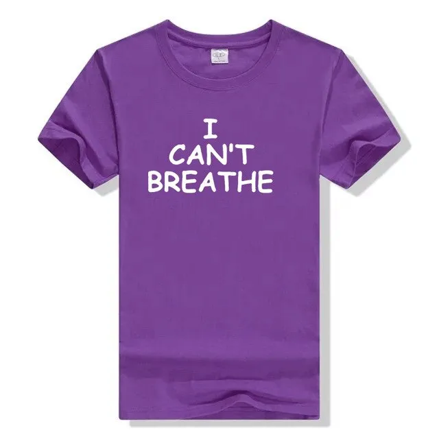 2020 Women Men Tops Cotton T Shirt George Floyd I Cant Breathe Sayings Black History Black Lives Matter Tumblr Graphic T Shirts