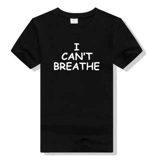 2020 Women Men Tops Cotton T Shirt George Floyd I Cant Breathe Sayings Black History Black Lives Matter Tumblr Graphic T Shirts