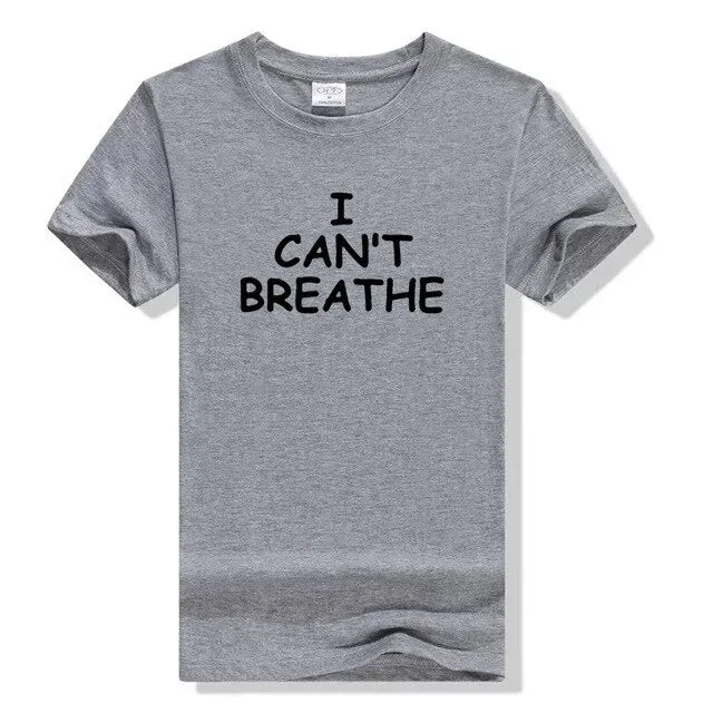 2020 Women Men Tops Cotton T Shirt George Floyd I Cant Breathe Sayings Black History Black Lives Matter Tumblr Graphic T Shirts