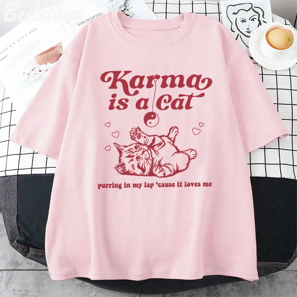 2024 Karma Is A Cat Taylor Midnights Album T-Shirt