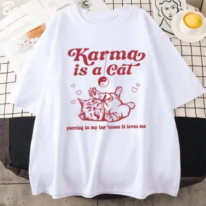 2024 Karma Is A Cat Taylor Midnights Album T-Shirt