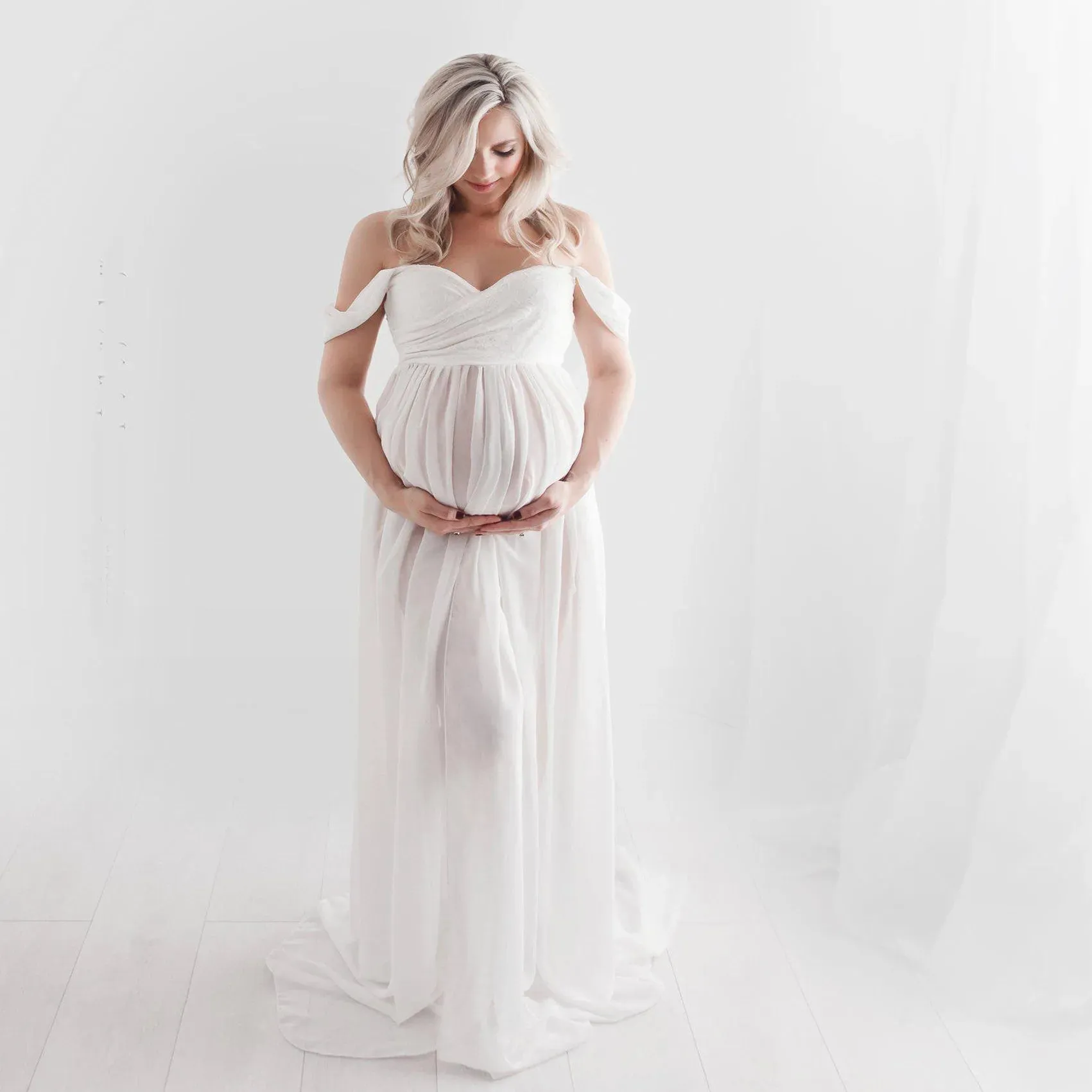 2024 new maternity photo dress floor-length long skirt dress for pregnant women to wear before taking photos