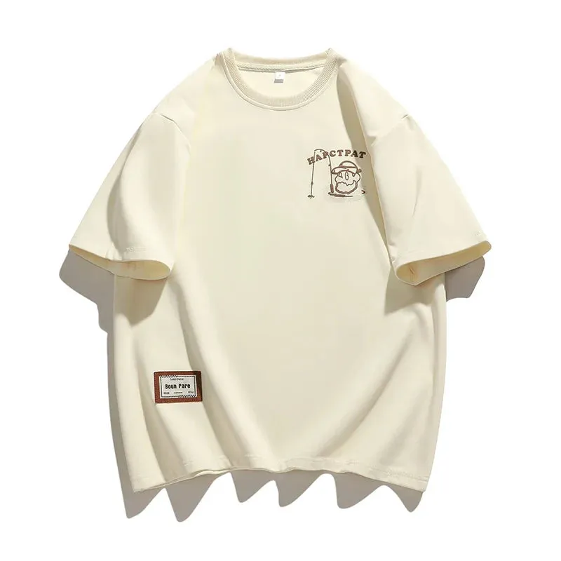 2024  Sleeve Tshirt  Casual Print Shirt Male Big Size Tops Tees