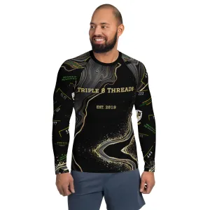 8xquiZit Collection - Men's Deep Black n Gold Marble Activewear