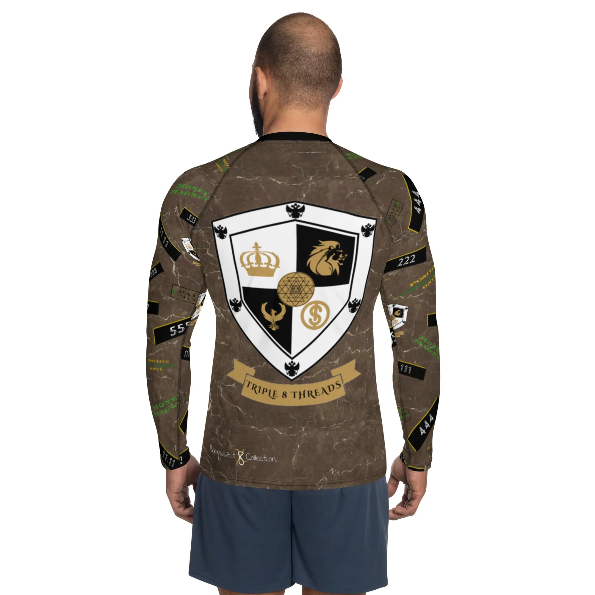 8xquiZit Collection - Men's Marble Coco-cured Long-sleeve Activewear