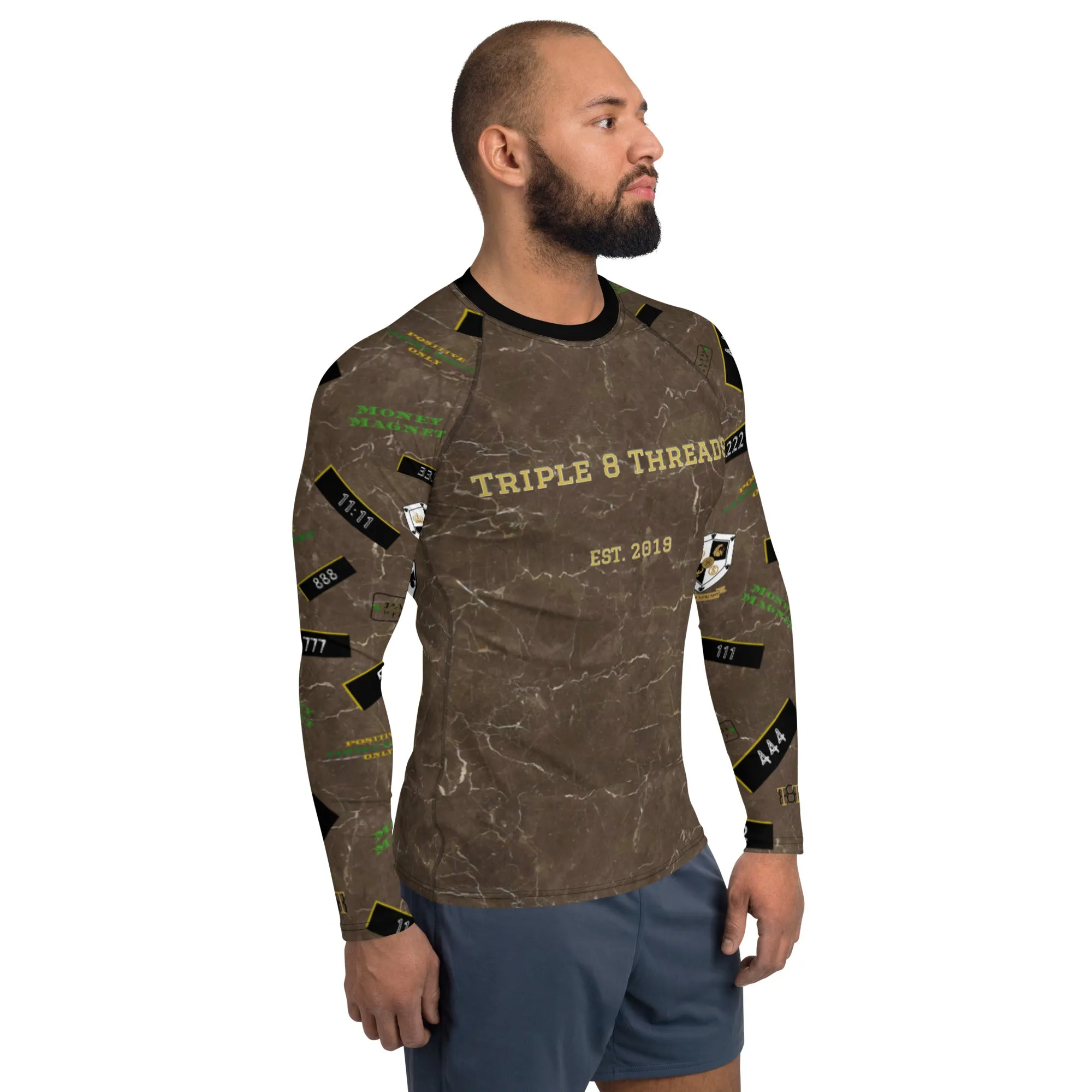 8xquiZit Collection - Men's Marble Coco-cured Long-sleeve Activewear