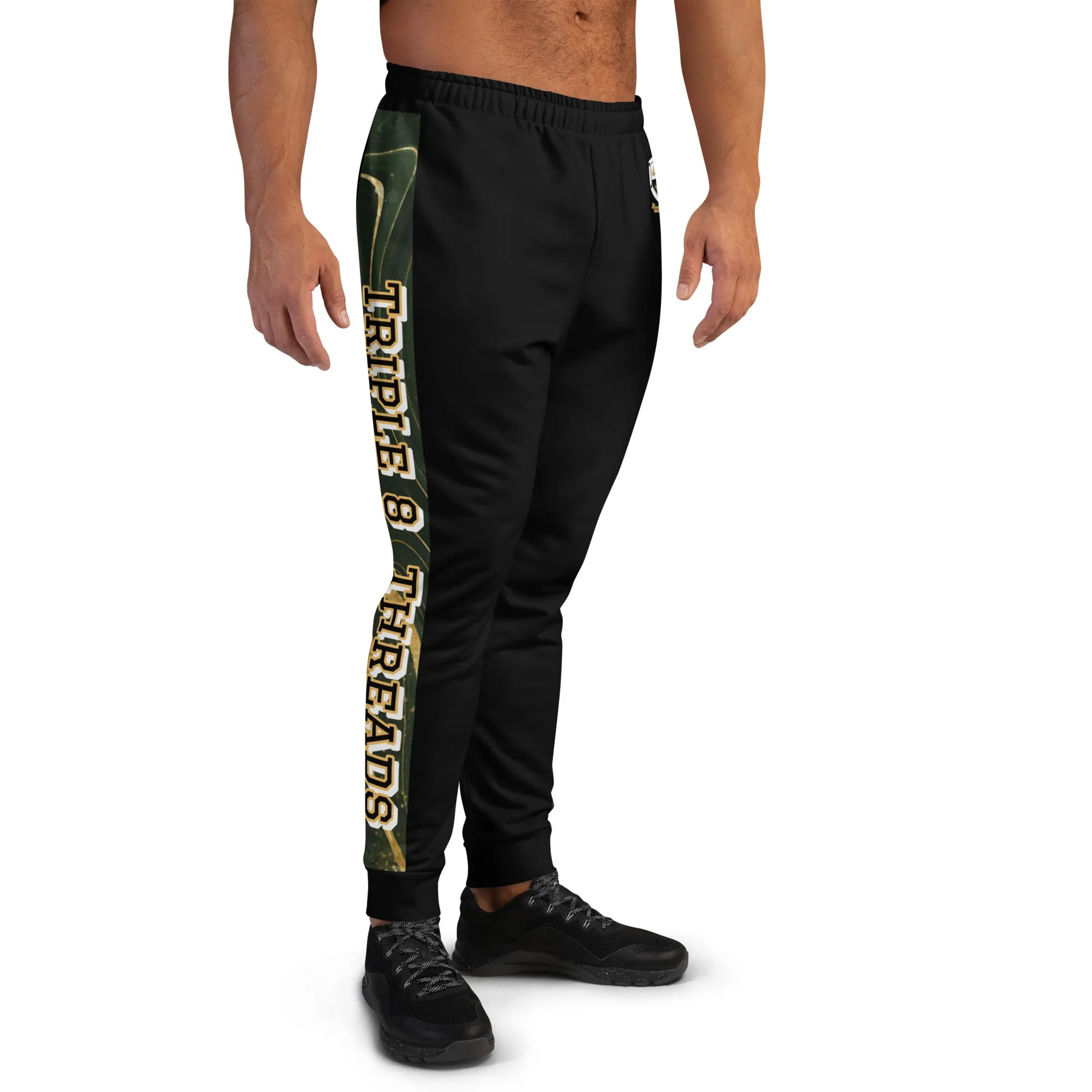8xquiZit Collection T8T Green Luxury Men's Joggers - Black
