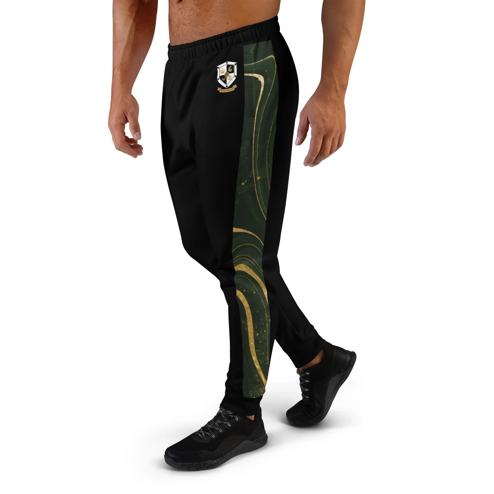 8xquiZit Collection T8T Green Luxury Men's Joggers - Black