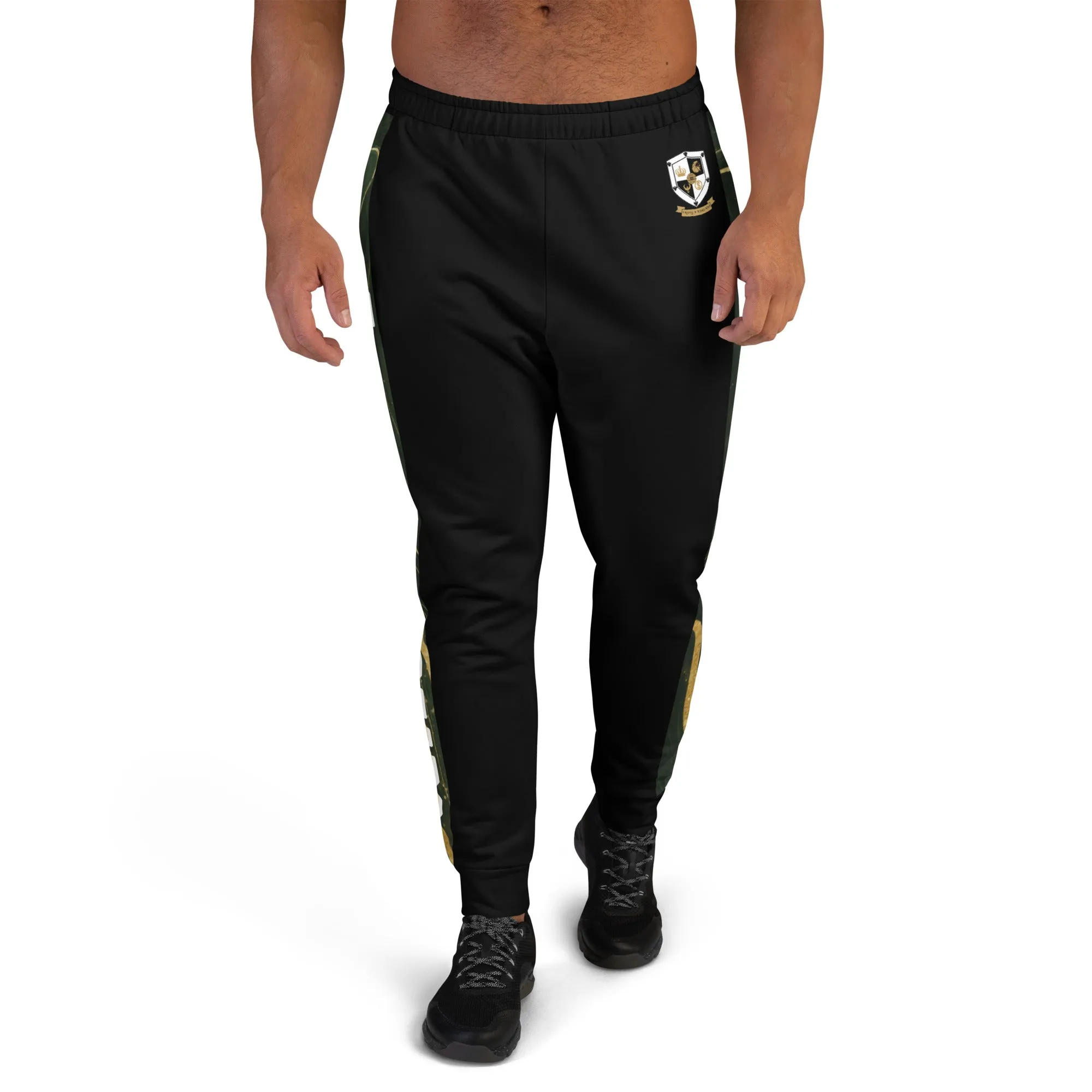 8xquiZit Collection T8T Green Luxury Men's Joggers - Black