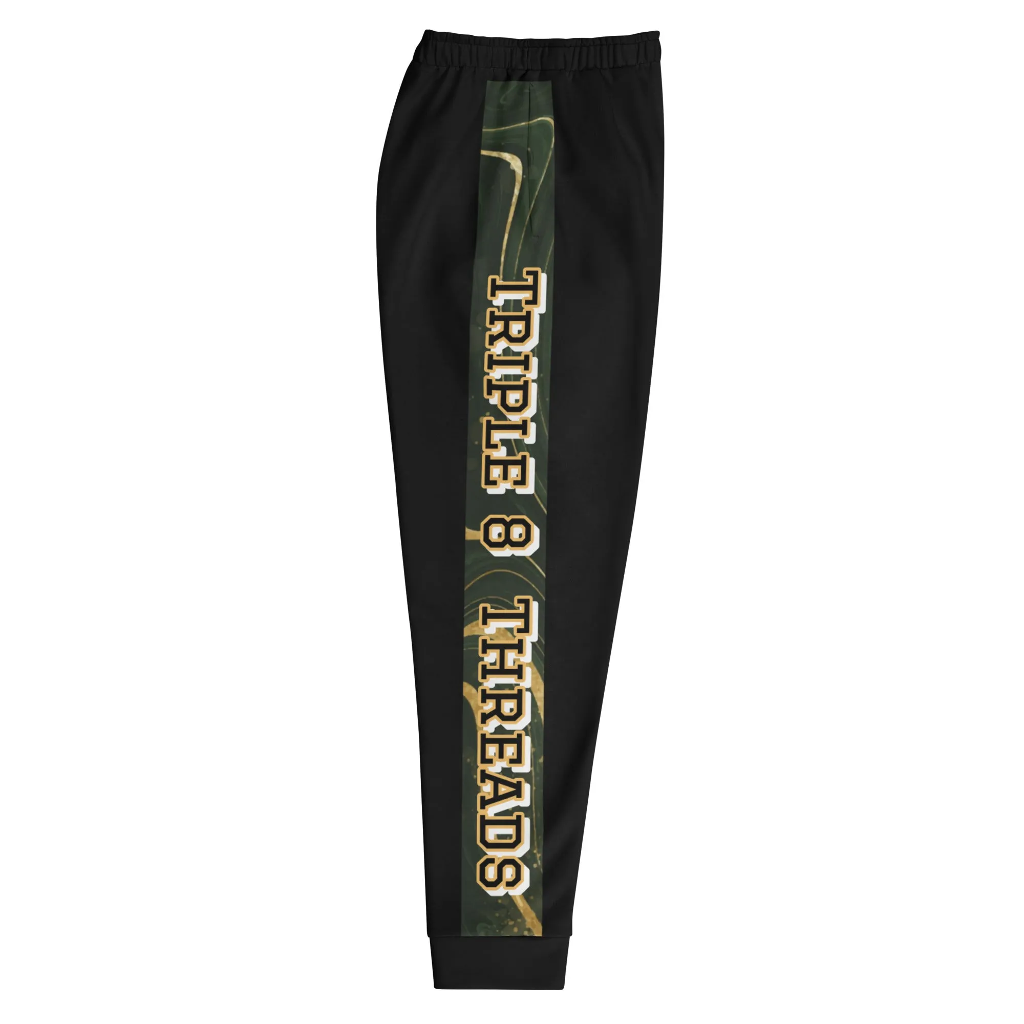 8xquiZit Collection T8T Green Luxury Men's Joggers - Black