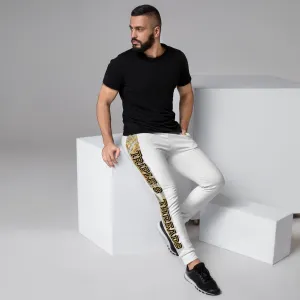 8xquiZit Collection T8T White Marble Men's Joggers - White
