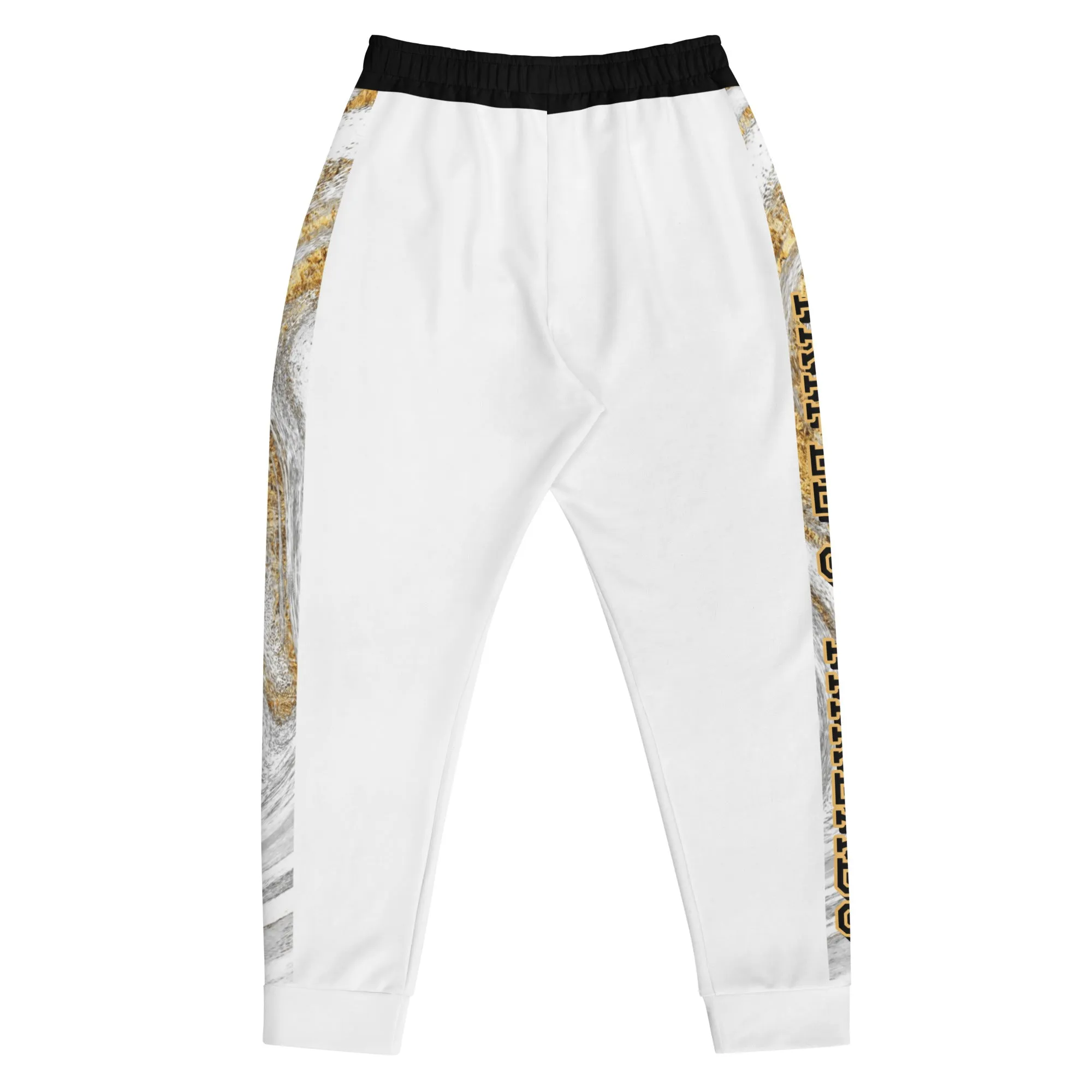 8xquiZit Collection T8T White Marble Men's Joggers - White