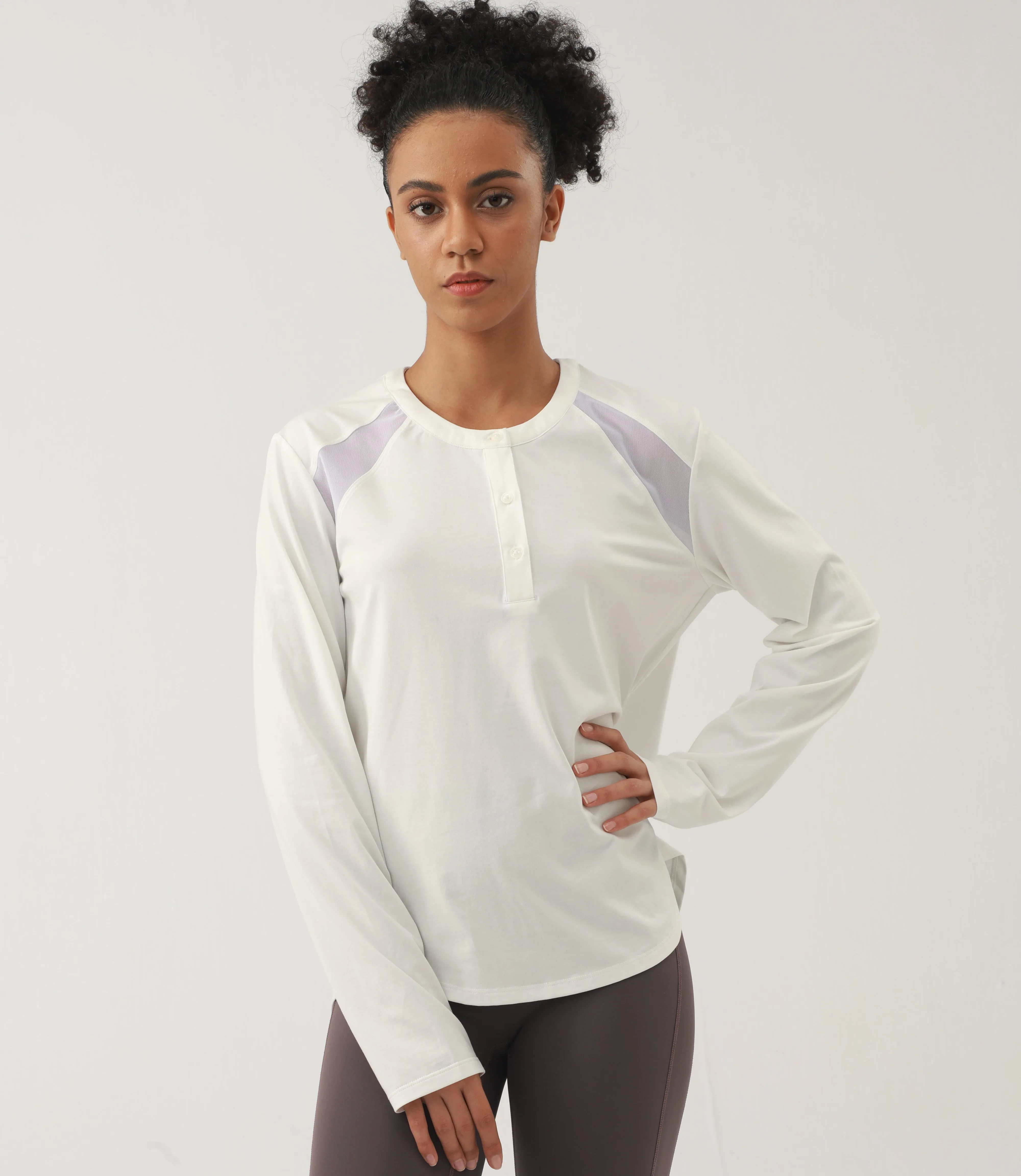 AARYA Women's Cotton Long Sleeve Workout Top