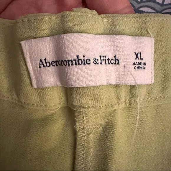 Abercrombie &amp; Fitch High Rise Premium Crepe Tailored Dress Shorts Sz XL NEW