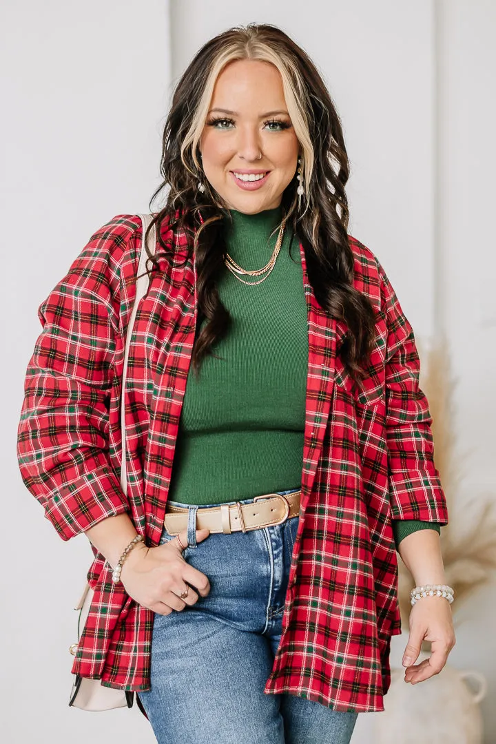 Abri Plaid Flannel Top | Red