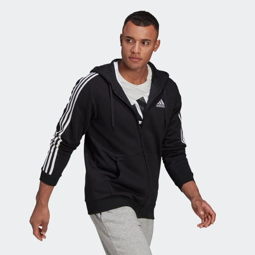 ADIDAS ESSENTIALS FLEECE 3-STRIPES FULL-ZIP HOODIE