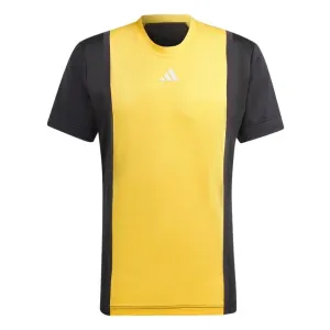 adidas Mens Pro Freelift 3D Badminton T-Shirt - Spark Yellow / Black