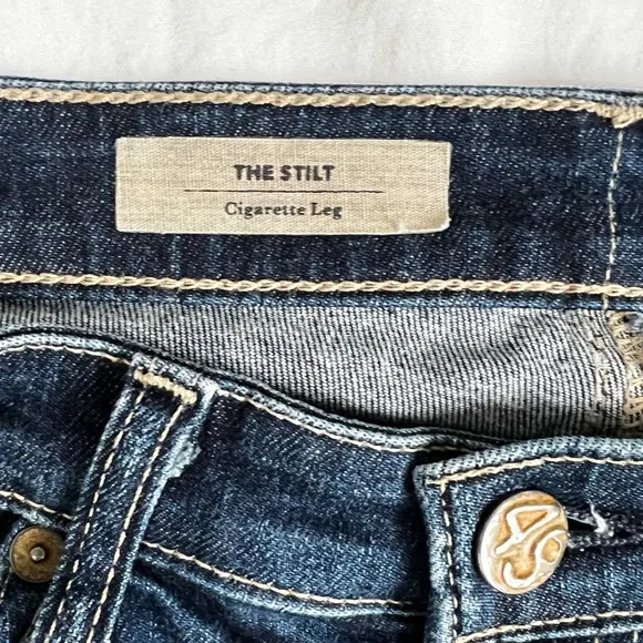 AG Adriano Goldschmied Jeans Womens 26 R Blue Denim The Stilt Cigarette …