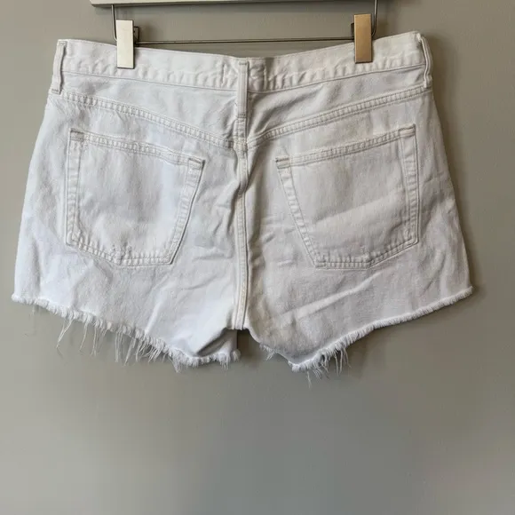 Agolde Parker Long Short in Panna Cotta Size 32