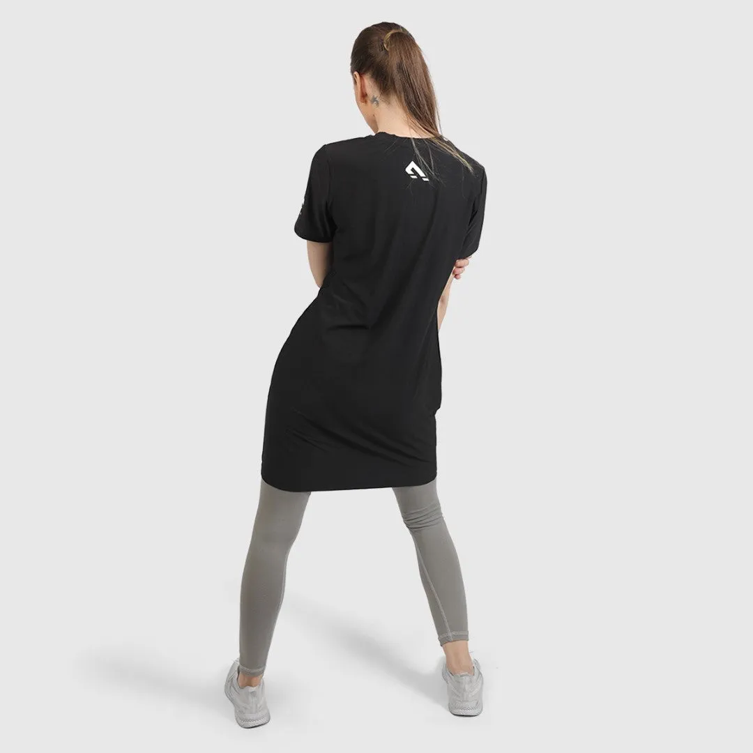 Alay Tee Dress - Black (Short Sleeves)