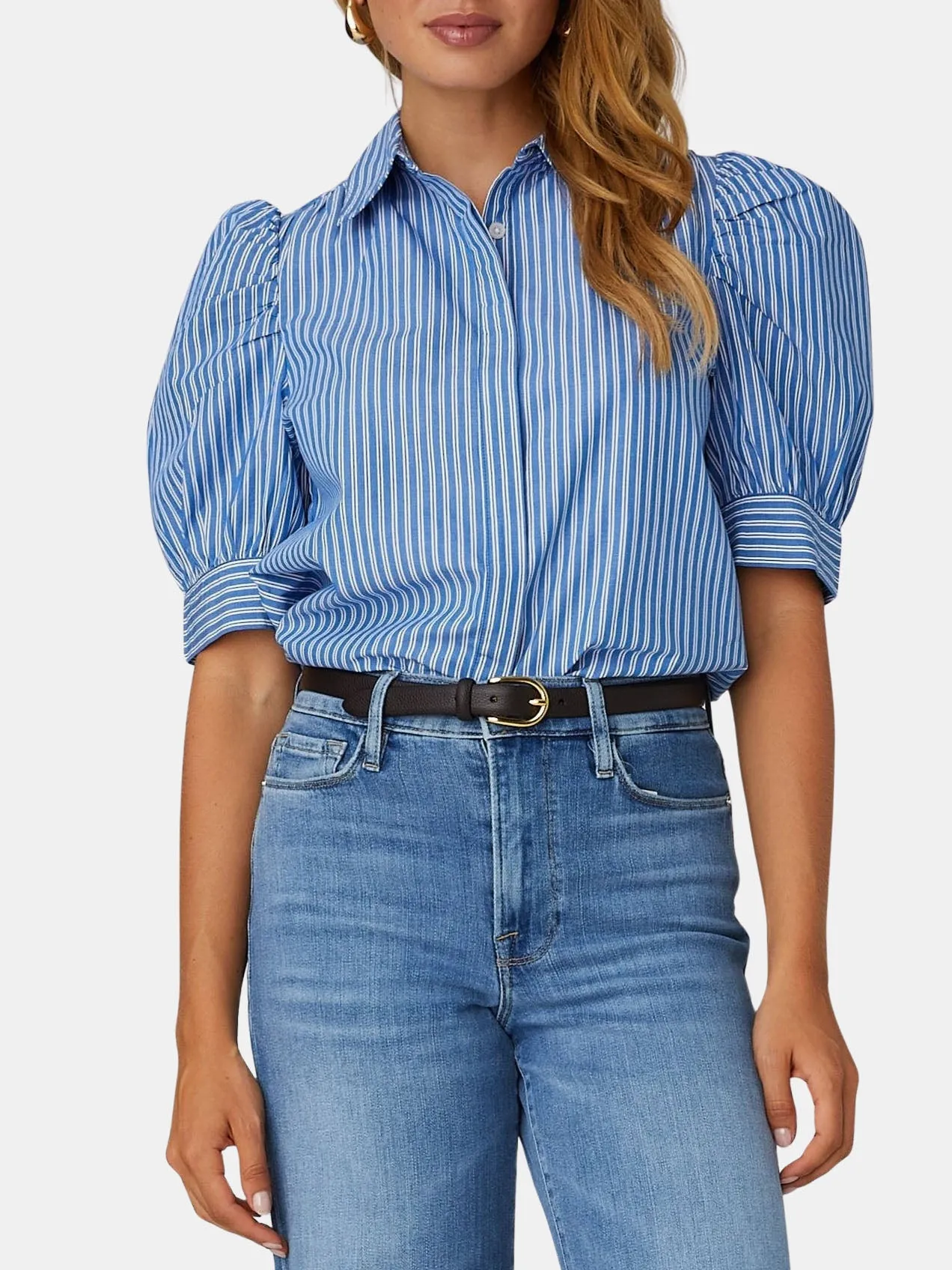 Alden Cotton Stripe Blouse