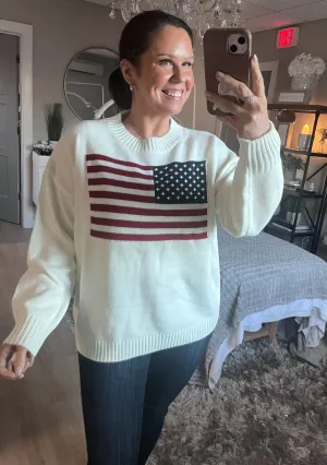 American Flag sweater