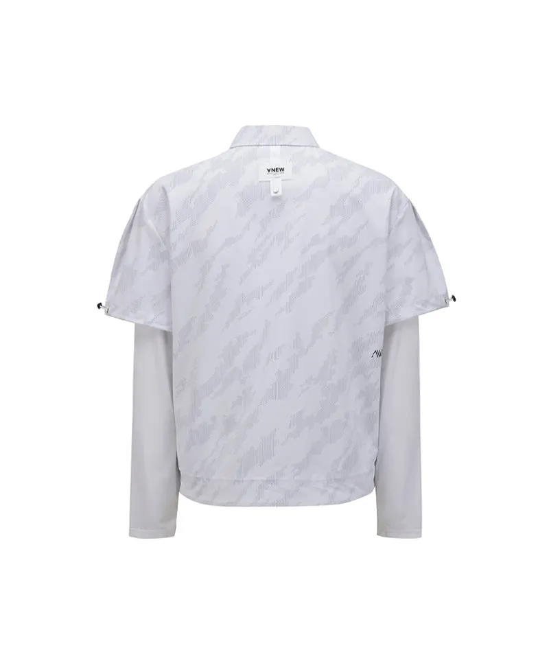 ANEW Golf Women's SP Layered Pattern Long T-Shirt - White